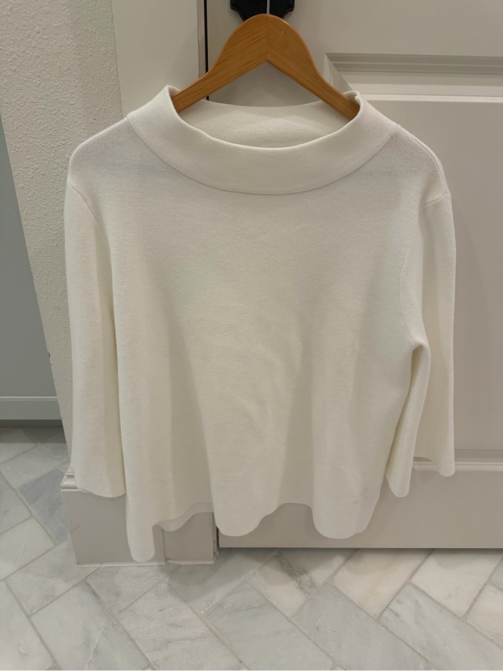 Fate White Mock Neck Sweater